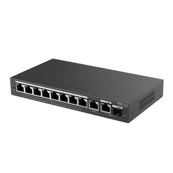 RUIJIE REYEE SWITCHES SMB RG-ES210GS-P 10 PTOS GIGA POE+ 120W 2 PTOS GIGA UPLINK 1 PTO SFP CAPA 2