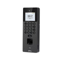 ZKTeco SenseFace 2A de frente en tres cuartos: pantalla TFT a color, teclado numerico y lector de huella